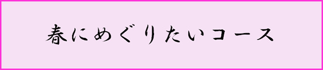 春にめぐりたいコース